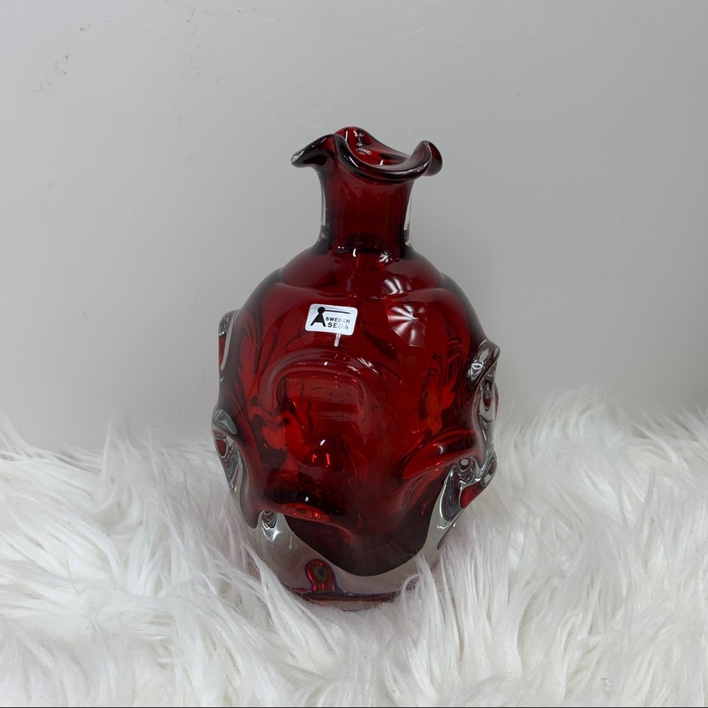 ASEDA SWEDEN Ruby Red Aseda GLASS BY BO BORGSTROM